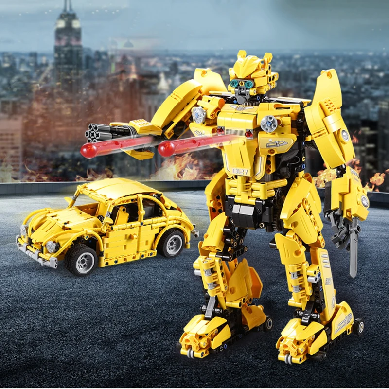 RC 1124cs Жук-Шмель Классический автомобиль робот 2 в 1 строительные блоки fit Technic транспортные средства Playmobil кирпичи дети мальчики игрушки подарки