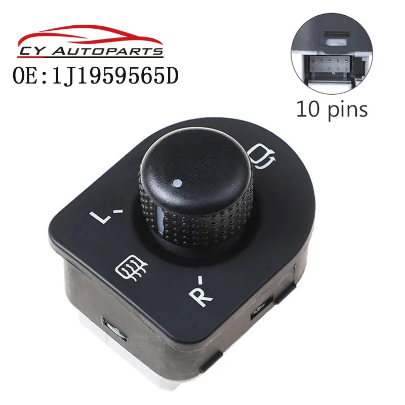 

New Left Side Master Adjust Knob Side Mirror Switch For Volkswagen VW Passat B5 Golf 4 Bora 1J1959565D