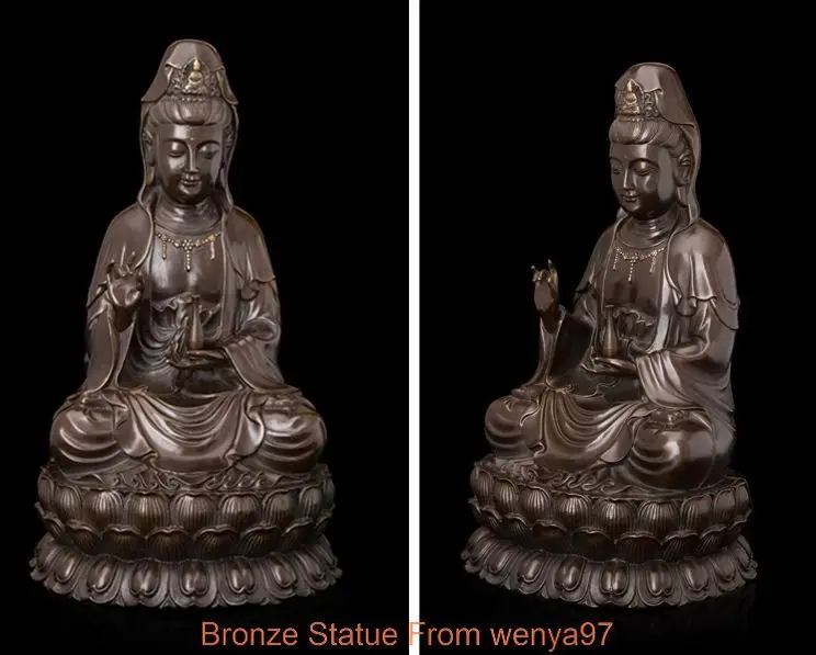 Скульптура в стиле АР-деко авалокитесвара Гуаньинь кваньинь Будда держит вазу