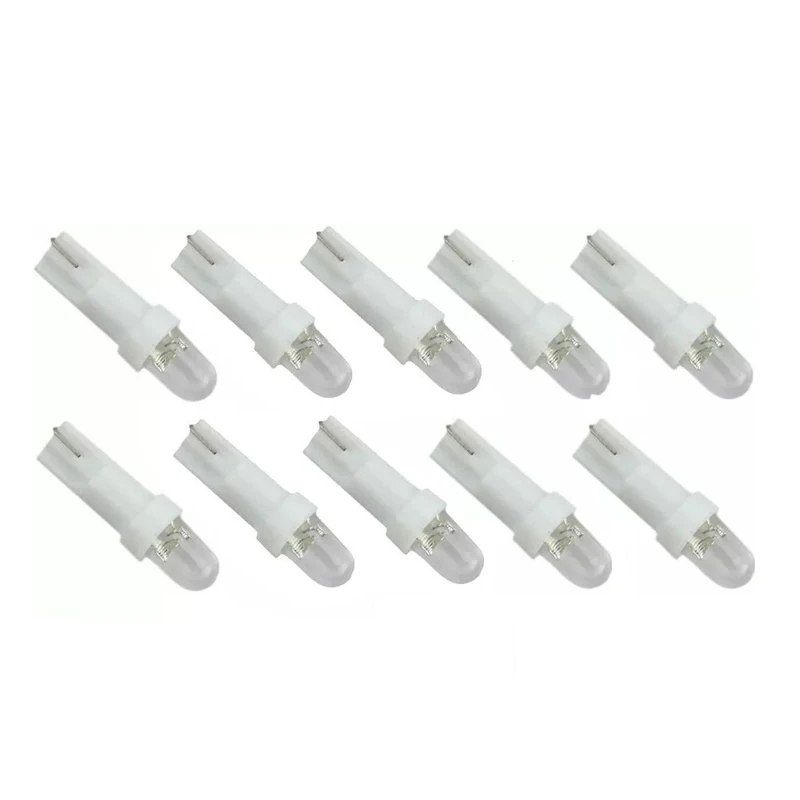 10 шт. светодиодные лампы T5 1SMD для салона автомобиля t5 приборной панели 12 В