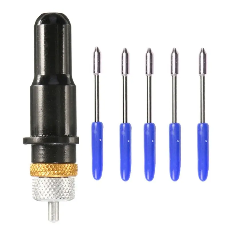 

12mm Black Cutting Plotter With 5pcs Blades 30/45/60 Degree for Roland Vinyl Cut R9UC