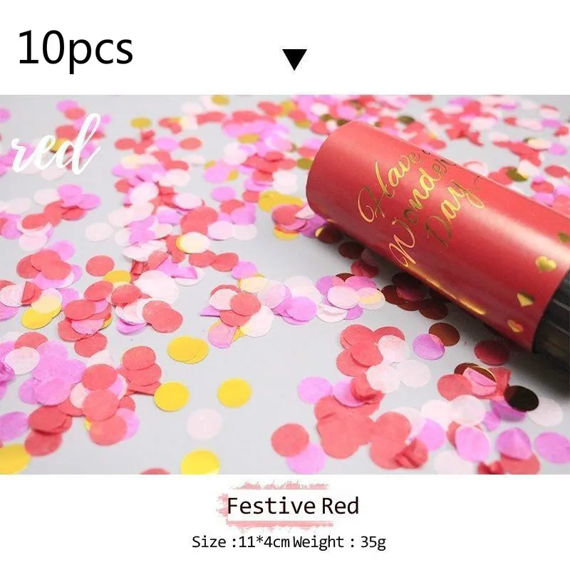 Ca&ntilde;ones de confeti de mano, suministros para fiesta de graduaci&oacute;n y boda, Streamers de boda con aire comprimido, 10 piezas-1