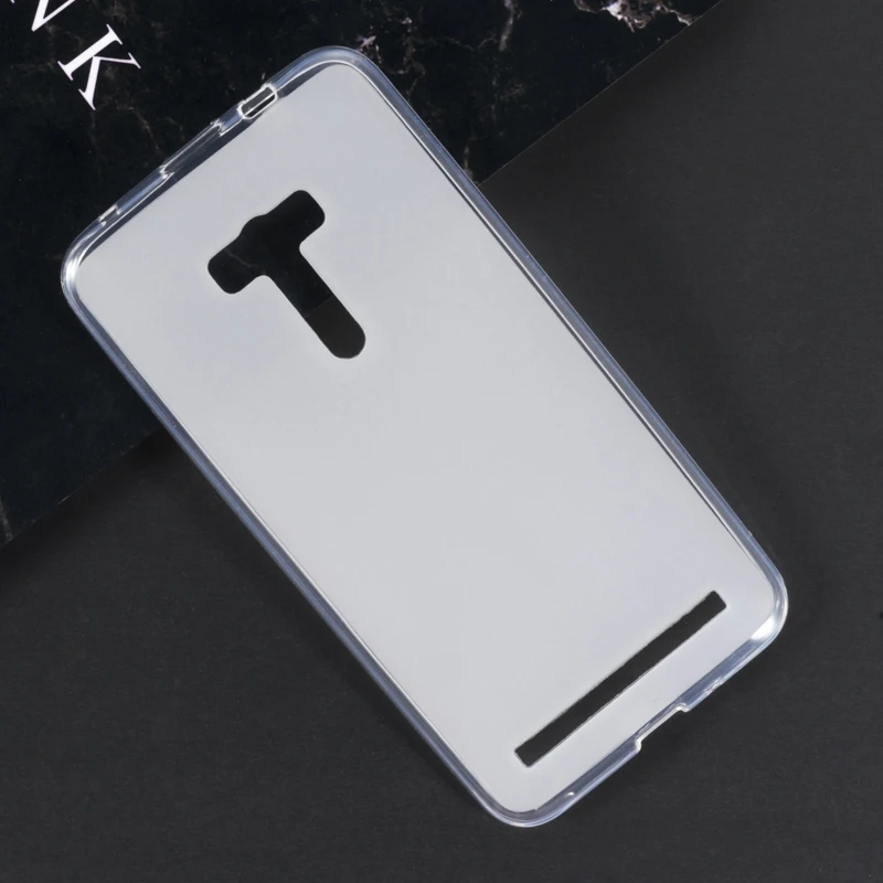 White Soft Silicone Чехол для телефона из искусственной кожи с текстурой под дерево для Asus Zenfone Selfie ZD551KL, флип-чехол-книжка, деловой чехол-кошелек, Мягкая силиконовая задняя крышка - Цвет: White Soft Silicone