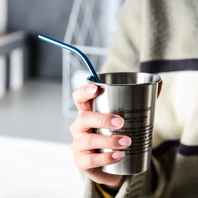 Красочное питье соломинки многократного использования металлическая соломинка