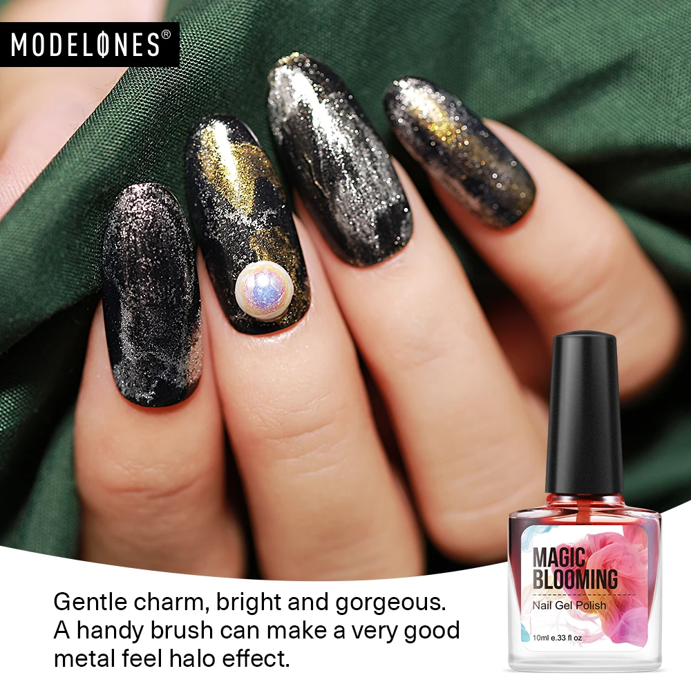 Modelones эффект цветения Гель лак для ногтей цветок волшебный замочить от УФ
