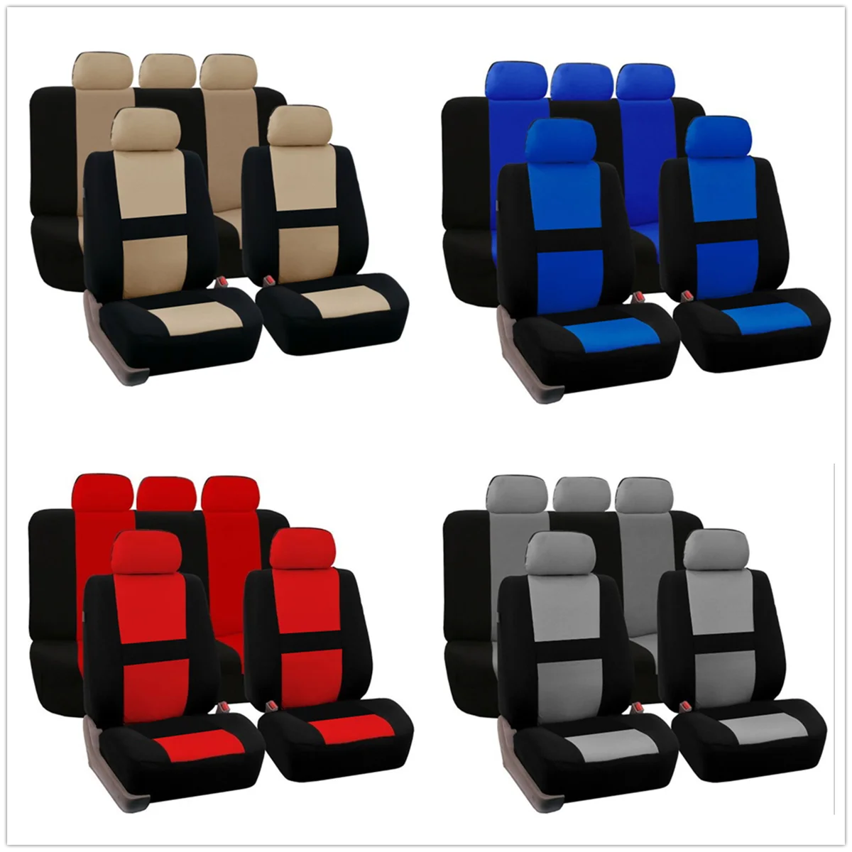 

Universal Car Five Seat Cover Full Set Washable Pet Front Rear Seat Protectors