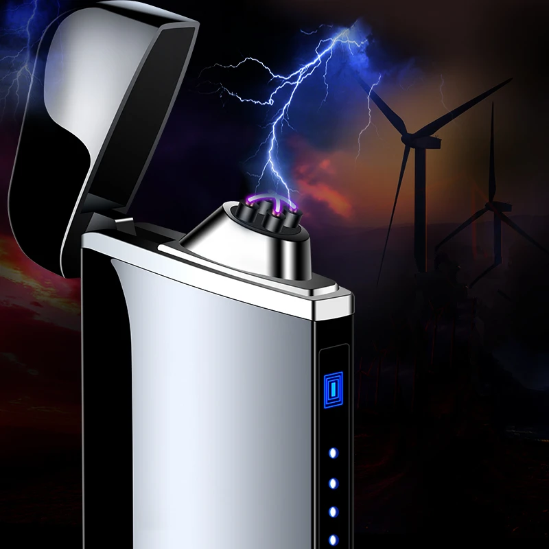 Многоцветная зажигалка с перекрестной дугой сенсорный экран индукция USB