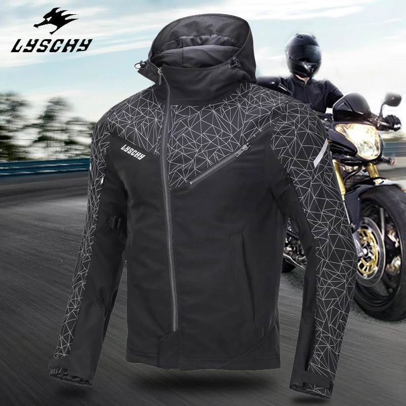 

LYSCHY Motorcycle Jacket Waterproof Motorbike Riding Windbreaker Racing Clothing Body CE Armor Cycling Protective Gear Jackets