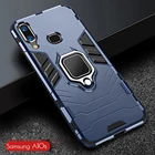 Чехол для Samsung Galaxy A10s, бронированный чехол из поликарбоната с металлическим кольцом-держателем, чехол для телефона Samsung A 10s SM-A107FDS, противоударный бампер