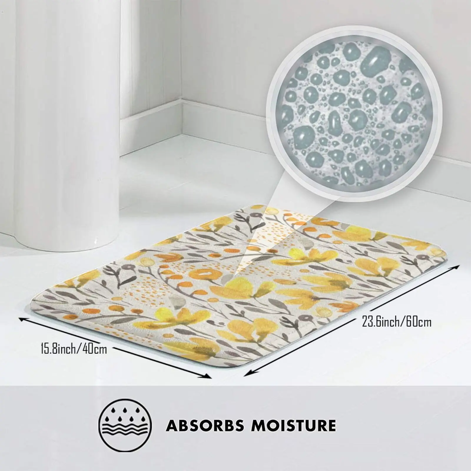 Желтый коврик в виде поля ковер анти-скольжение Спальня входная дверь с