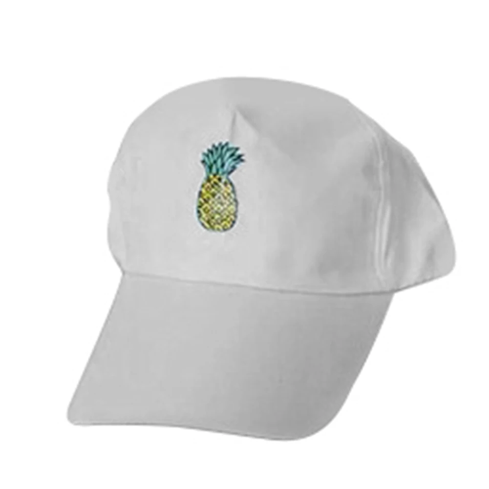 2020 Новая мода вышивка ананас белая кепка хлопок Swag Snapback Головные уборы для мужчин