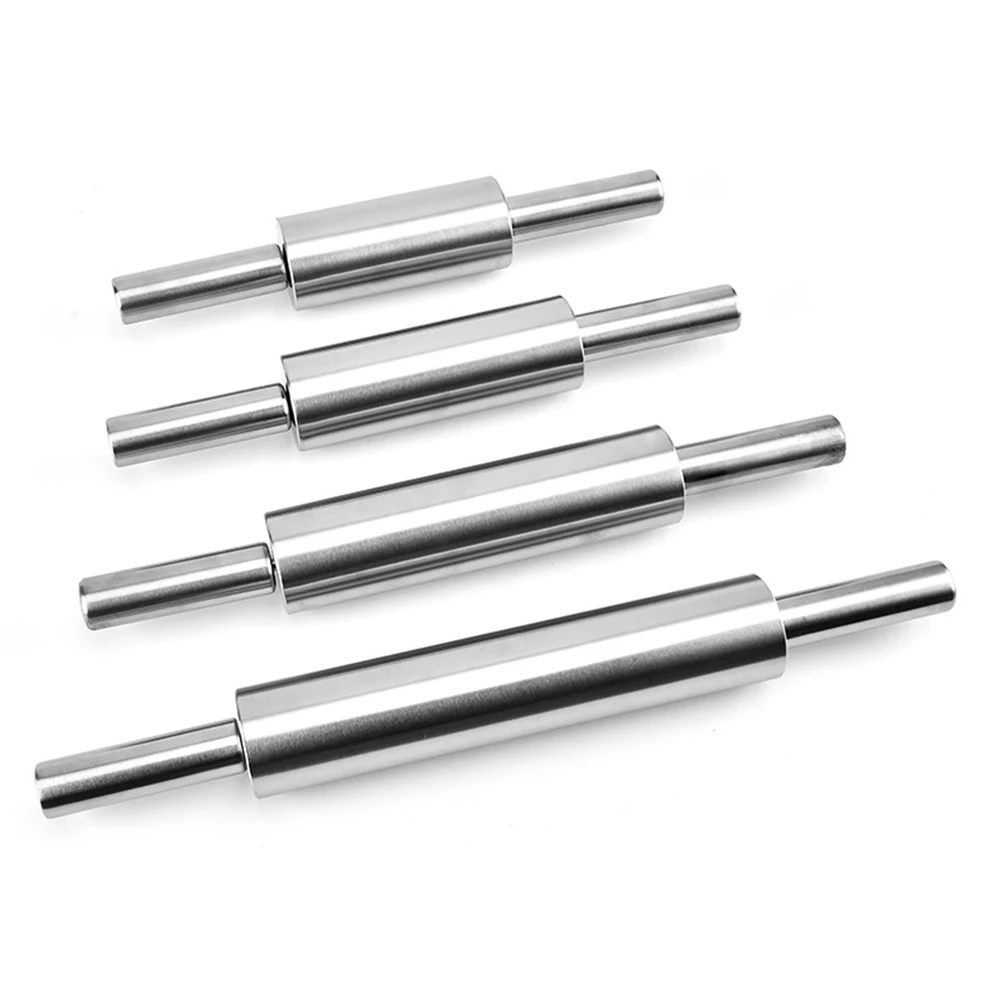 Кухонная Скалка из нержавеющей стали антипригарный ролик для теста печенье