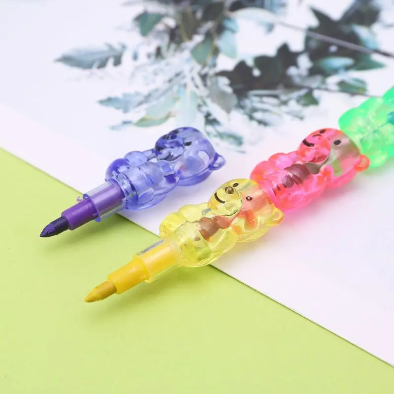 4 шт. 5 цветов штабелеукладчик симпатичный медведь карандаш для школы детские