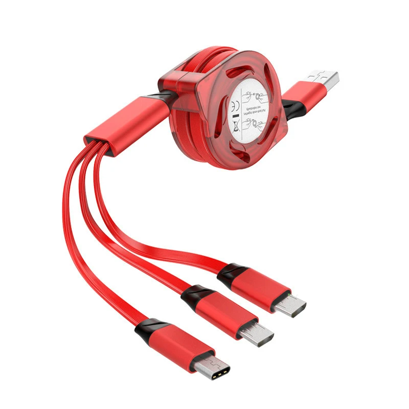 Кабель USB 3 в 1 8-контактный Micro Type C кабель для быстрой зарядки iPhone X 8 7 Plus Samsung S9 S10 Xiaomi
