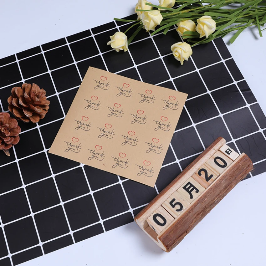 160 шт./лот декоративная герметичная наклейка с теплым сердцем Thank You сделай сам