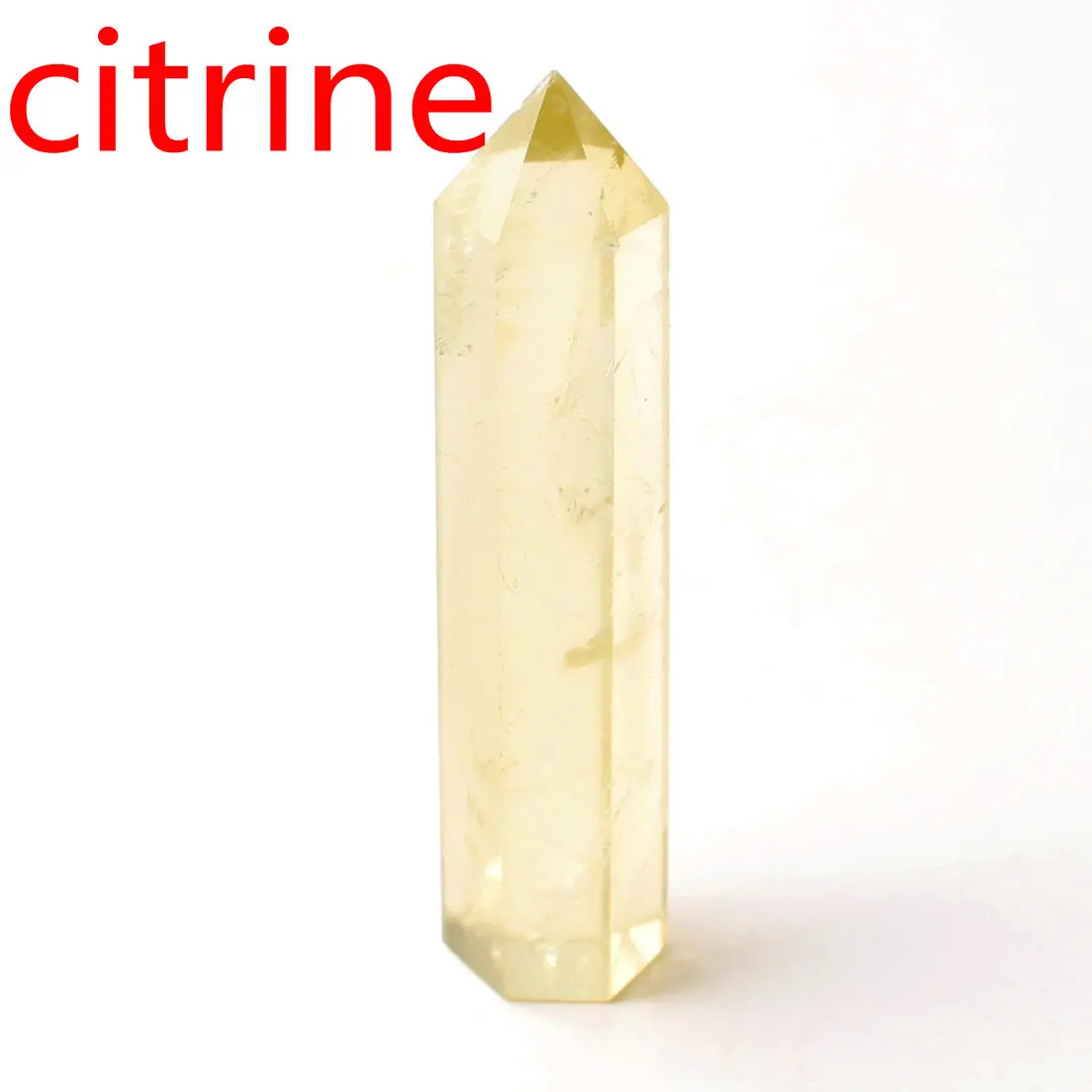 citrine Кристалл обелиск точка палочка ювелирные изделия Красочные Флюорит розовый кварц исцеление чакры в рейки декоративная статуэтка Фигурное ожерелье подарок - Цвет: citrine