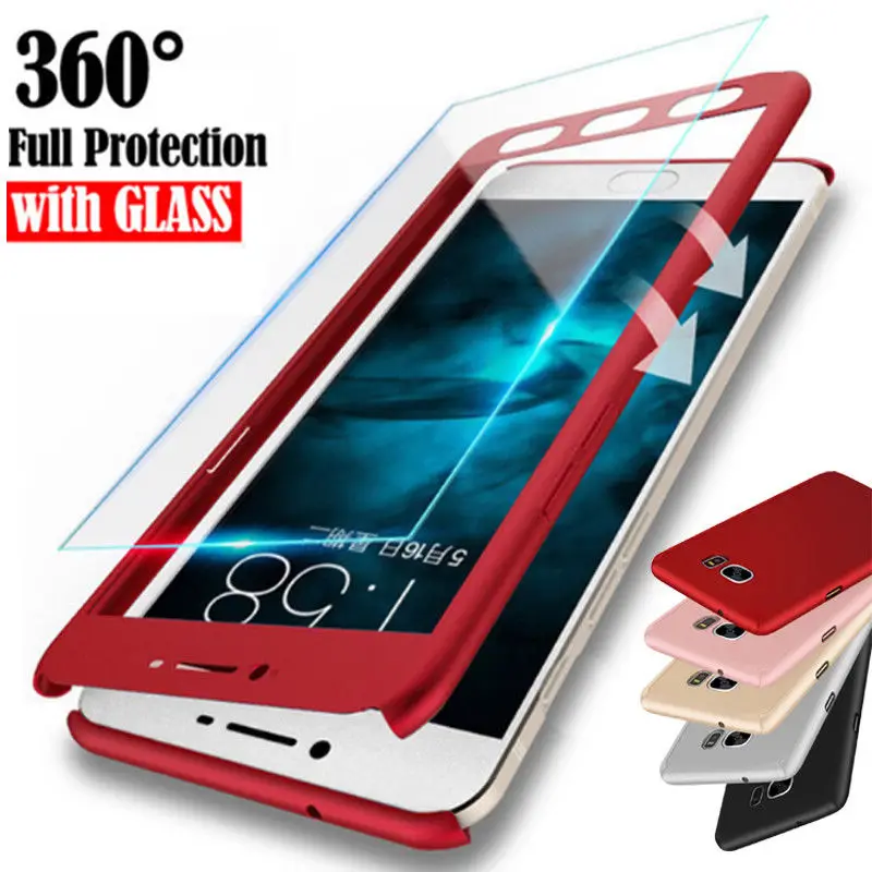 

360 Degree Full Cover Case plus Screen Protector Full Cover for Samsung Galaxy S9 S8 J5 J7 J3 J4 J5 Prime J7 Prime