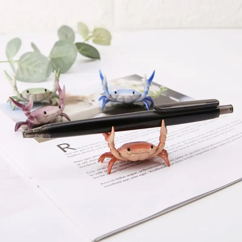 

New Japanese Creative Cute Crab Pen Holder Weightlifting Crabs Penholder Bracket Storage Rack Gift Stationery