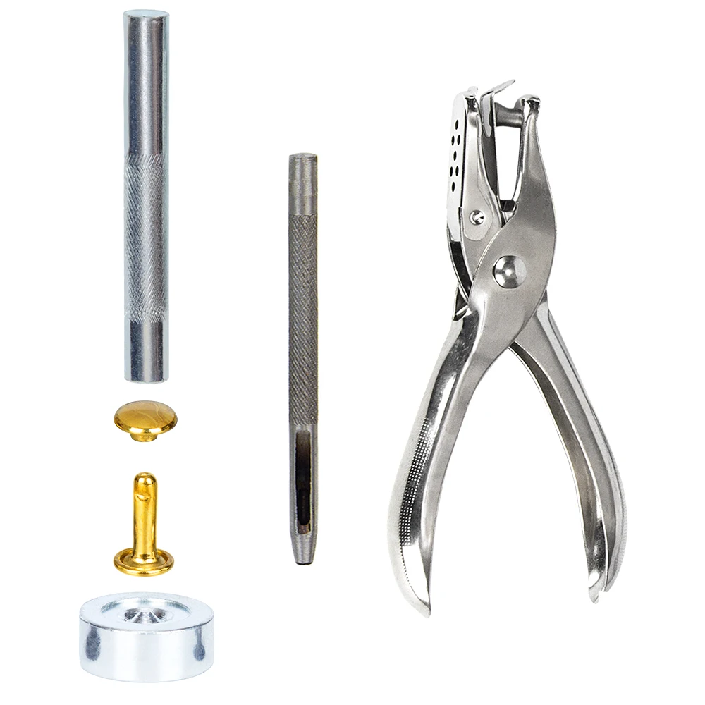 480 наборов с двойными заклепками трубчатые кожаные заклепки винтовые кнопки