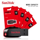 Флеш-накопитель SanDisk Cruzer Blade CZ50, USB 100%, 128 ГБ, 64 ГБ, 32 ГБ, 16 ГБ, официальная проверка, 2,0 оригинал
