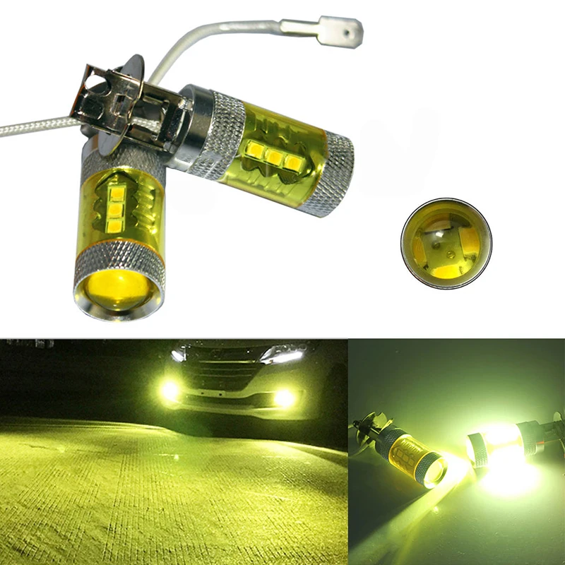 2 предмета в комплекте 12 24V H3 80W 16 SMD СВЕТОДИОДНЫЙ противотуманные фары Дневные