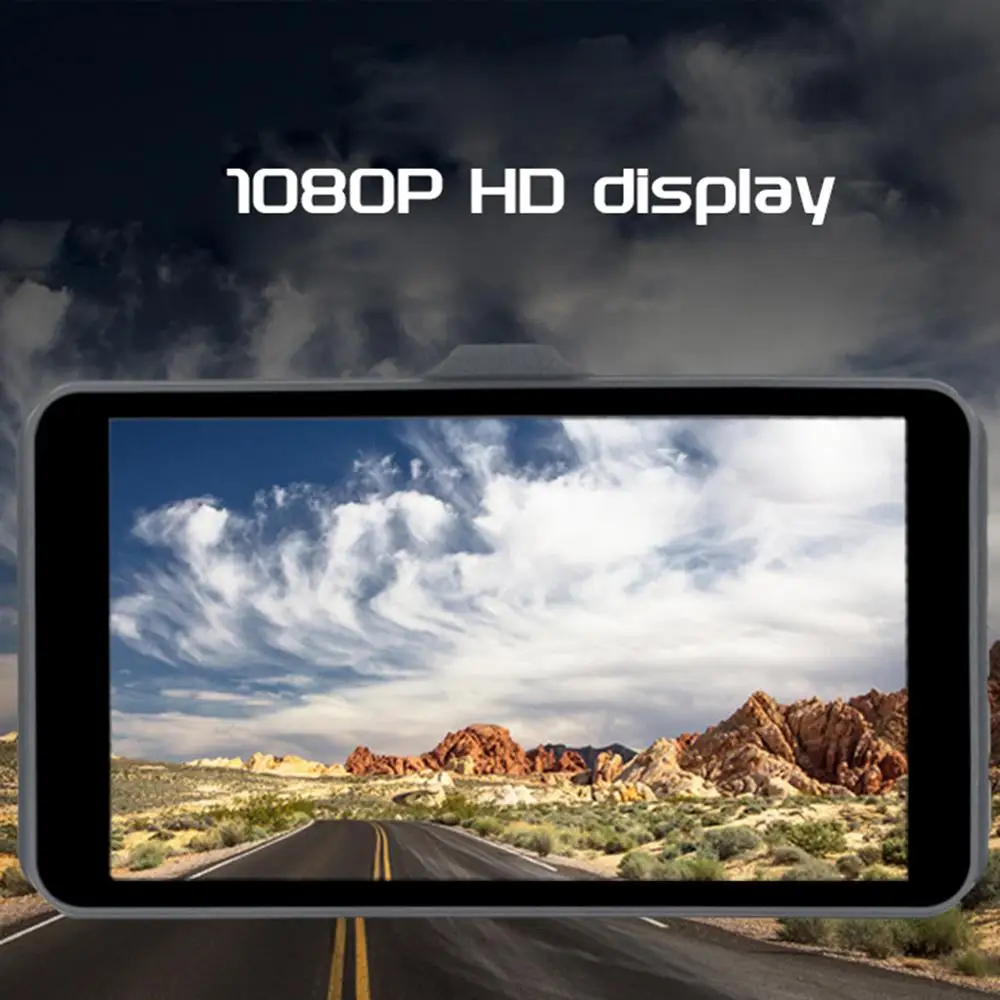 

4" IPS 1080P Dual Lens Touch Screen Car Camera Recorder DVR Camcorder Rear View Backup Parking Monitor