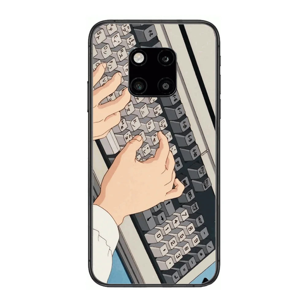 

Fashion Delicate Phone Case For Huawei mate 30 10 20 40 Lite Smart Z Pro Black Etui 3D Coque Painting Hoesjes case