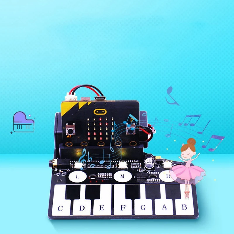 Для Micro: Bit Piano Плата расширения для макетная плата музыка Rgb фонарь зуммер |