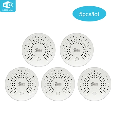 WIFI-Smoke 5PCS NEO COOLCAM Smart Life автономный Wi-Fi датчик дыма с датчиком температуры датчик сигнализации Беспроводной детектор дыма IFTTT - Цвет: WIFI-Smoke 5PCS