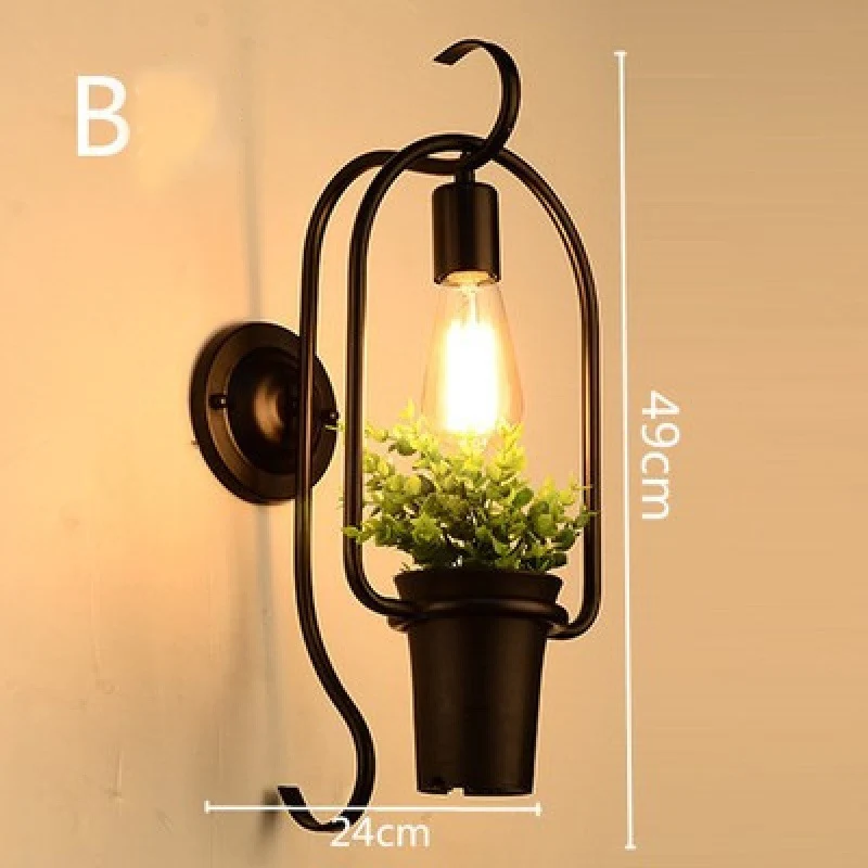 Новый художественный настенный светильник для растений простая современная