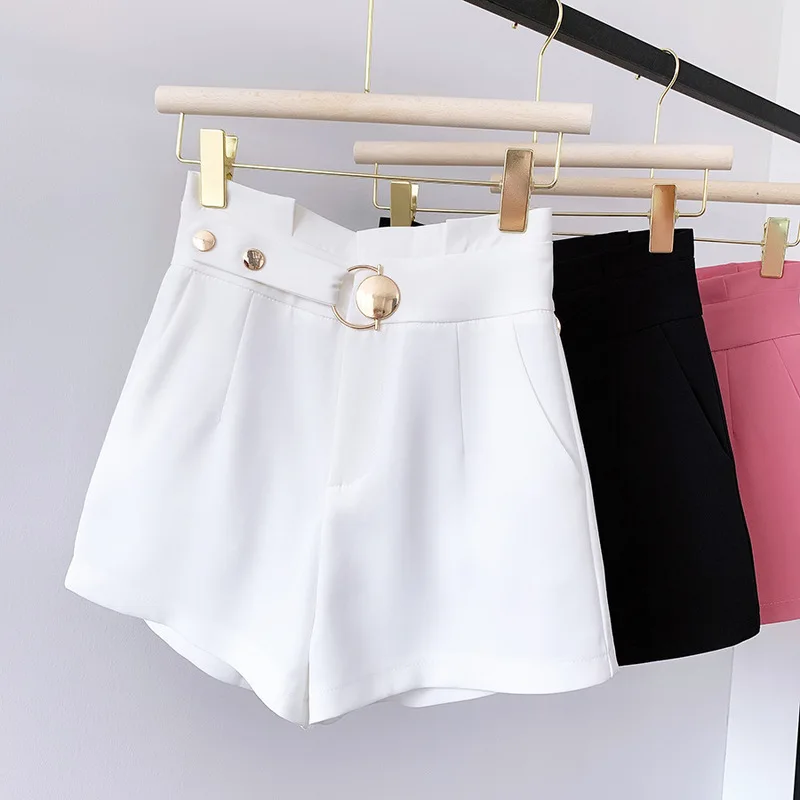 Корейский короткий дизайн белый костюм шорты для женщин 2022 весенние модные