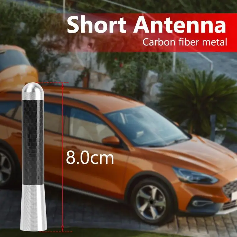 8 см прочная антенна износостойкая хитовая цветная Автомобильная стильная короткая мачта антенна углеродное волокно винт Металлическая Автомобильная антенна для крыши