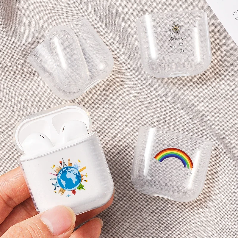 Чехол для наушников Apple Airpods Earth Plane For 1/2 Bluetooth Мягкий защитный чехол