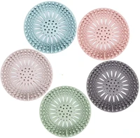 hair catcher silicone hair stopper shower drain covers easy to install and clean suit for bathroom bathtub and kitchen 5 pack