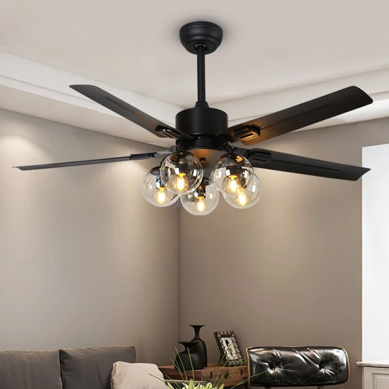 Черный Винтаж потолочный вентилятор с светильник s удаленный Управление Ventilador De