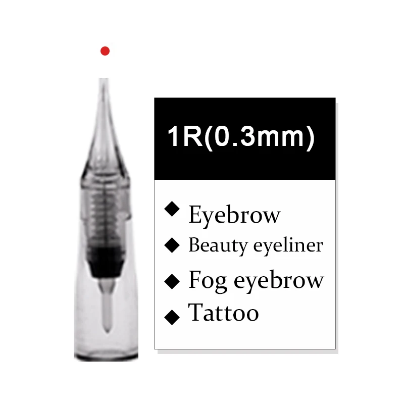 1R 0.3mm 30pcs Горячая ультра-тишина Aimoosi M7 цифровой Интеллектуальный полуперманентный Макияж для бровей Тату машина комплект с пистолетом картридж иглы - Цвет: 1R 0.3mm 30pcs