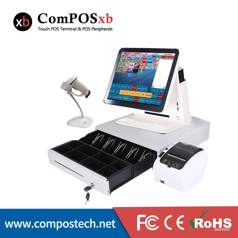 Композитный сенсорный POS Системы 15 дюймов с сенсорным экраном из серии все в