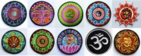 10 kinds of om aum ohm hippie gypsy boho yoga art embroidered sew on iron on patch applique %e2%89%88 7 7 to 5 7 cm