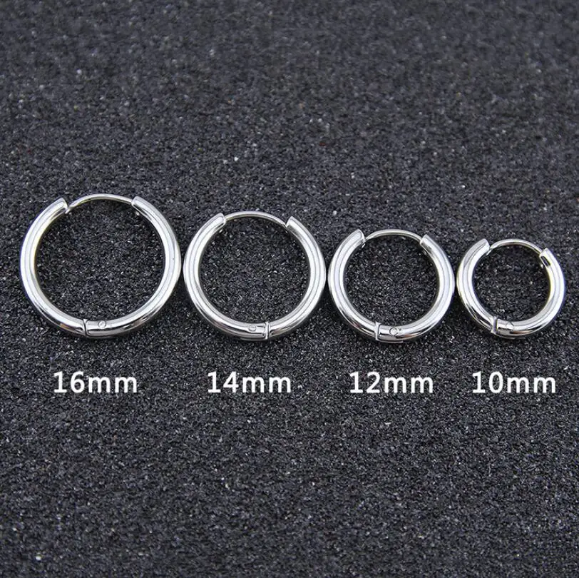 Korean Small Circle Clip Earrings Stainless Steel Round Huggies for Women Men 2021 Ear Ring Bone Buckle Fashion Jewelry Gift | Украшения и