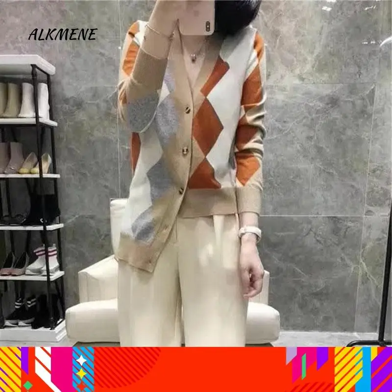 Irregular sweater female 2019 spring and autumn color matching short section longsleeve fashion knit cardigan Slim party |