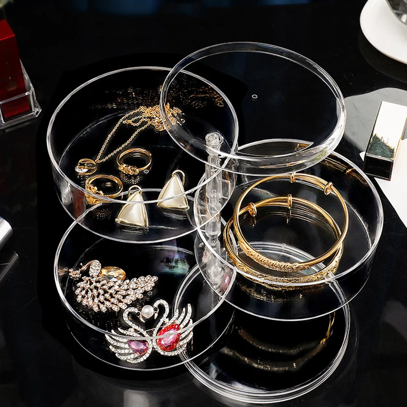 

Plastic Clear Jewelry Display Organizer Earring Ring Necklace Hanger Holder Stand Jewelry Storage Case Box