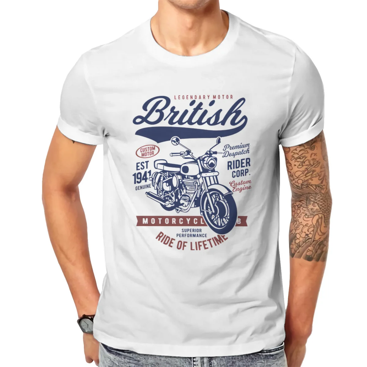 

Anime British Motorcycle T shirt Men T shirt summer T-shirt