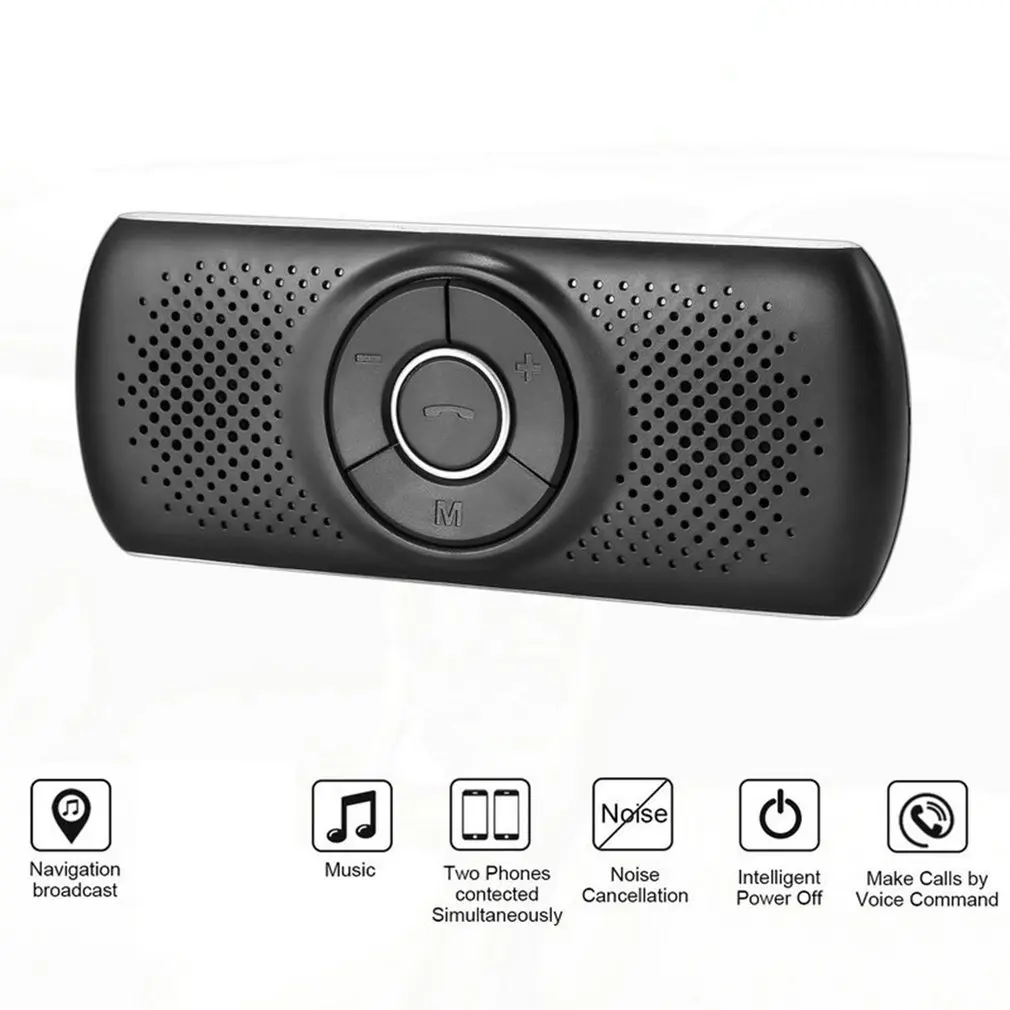 T826 Bluetooth Handsfree Car Kit Car SpeakerphoneTF Music MP3 Player Connect Phones Speaker Sun Visor Clip Speakerphone