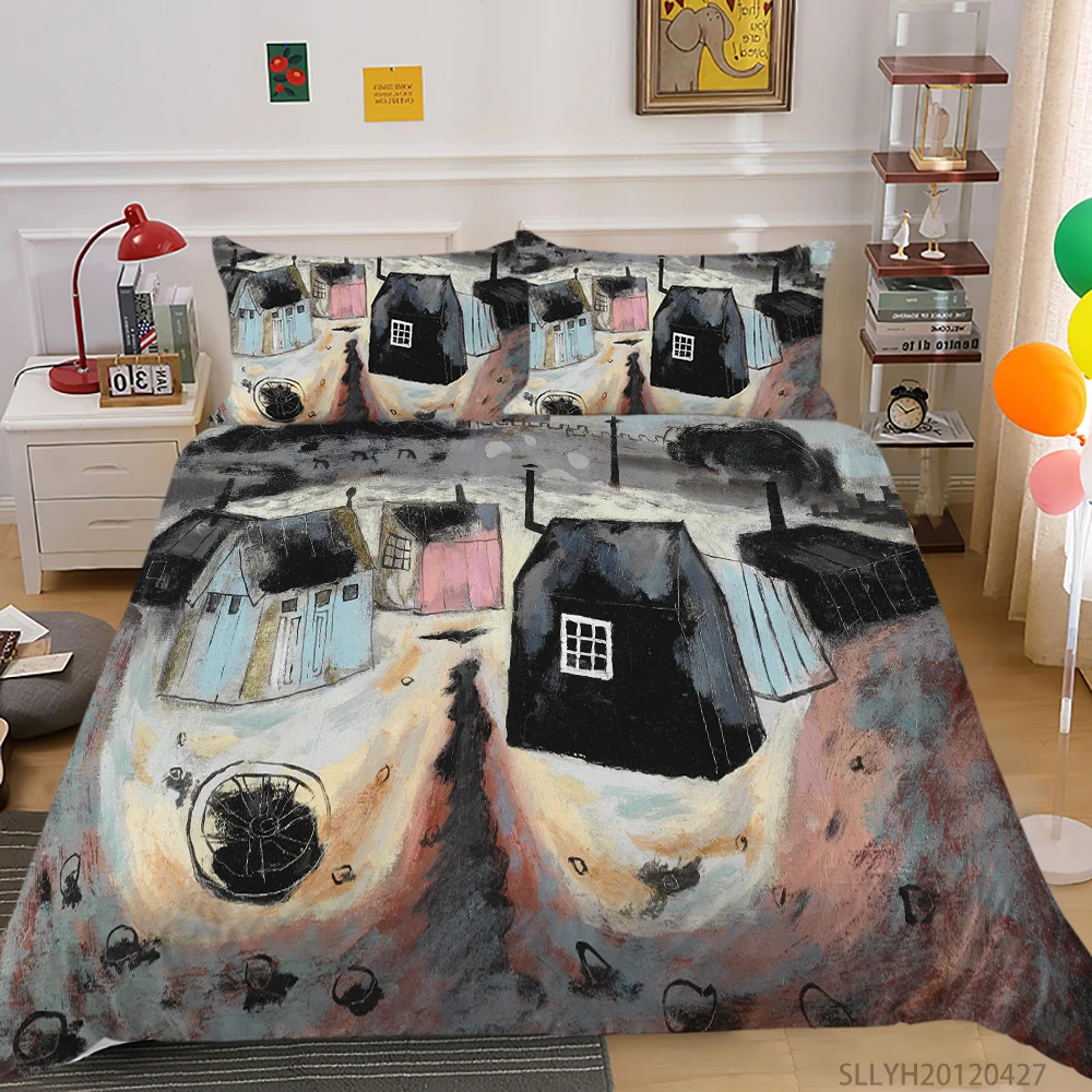 

3D Luxury Bedding Set Queen Size Oil Painting Duvet Cover Set Soft King Full Double Single Kids Child Girls Unique Bed Gift