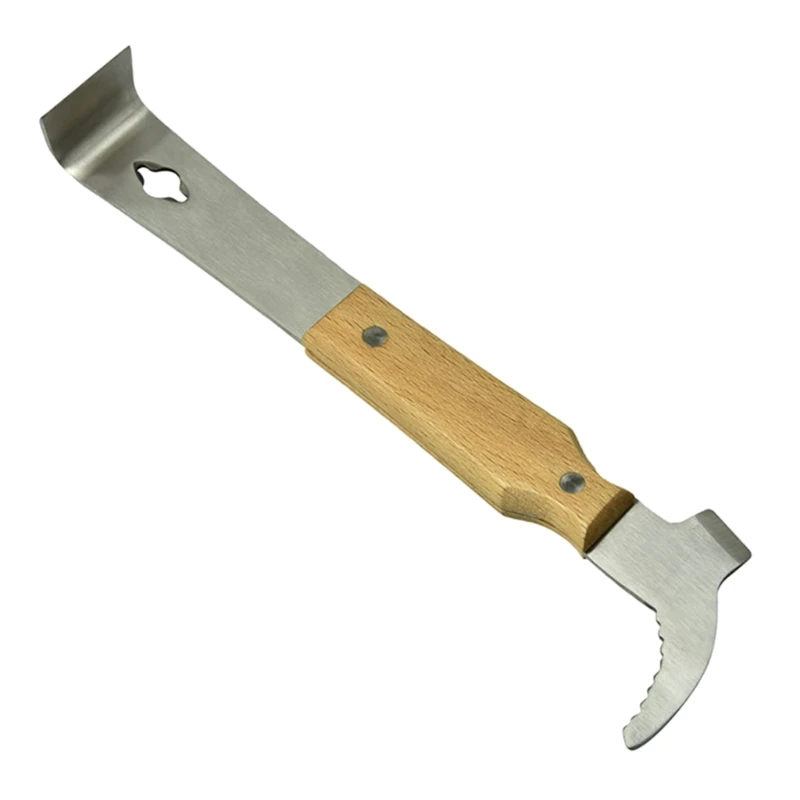 

Инструменты для пчелиного улья, J-образный нож для меда с деревянной ручкой, скребок для улья, 87HA