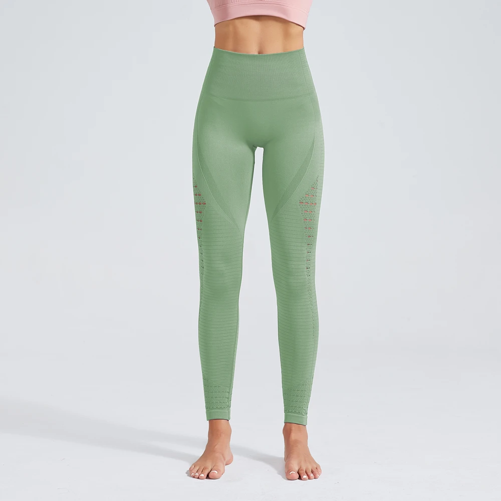 Пикантные бесшовные леггинсы с высокой талией для спортзала женские спортивные
