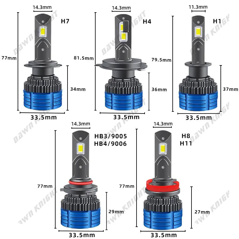 DAWNKNIGHT K4S K4C H7 H4 HB3 9005 H1 H11 4300K Светодиодные Автомобильные Лампы H8 HB4 9006