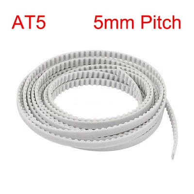 

AT5 10mm 15mm 20mm 25mm Width 5mm Pitch Open Loop End PU Polyurethane Steel Wire Printer Groove Cogged Synchronous Timing Belt
