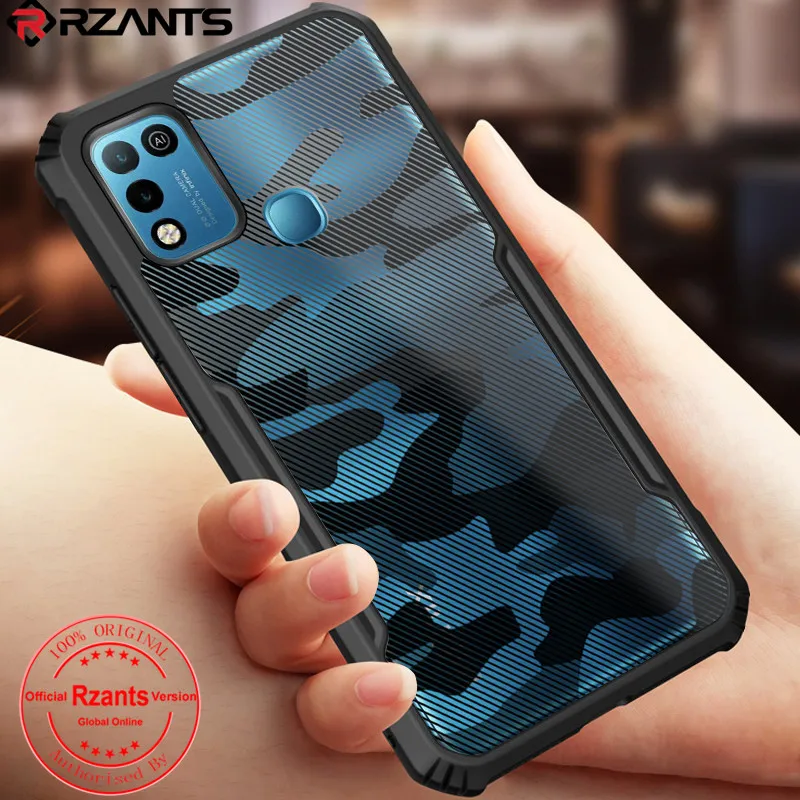 

Rzants for Infinix Hot 10 Play case beetle camouflage Airbag pumper Shockproof Casing Transparent Phone Shell Funda Soft Cover