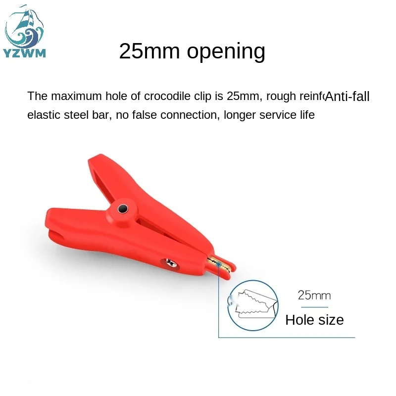 YZWM зажим типа крокодил покрытие из чистой меди положительный и отрицательный